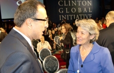 President Stoyanov and Irina Bokova