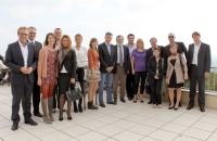 Stamen Stantchev and CGDC scholarship students 2011 with academic staff at MODUL University Campus
