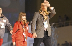 President Stoyanov with Team Bulgaria at the Special Olympics Parade of Athletes